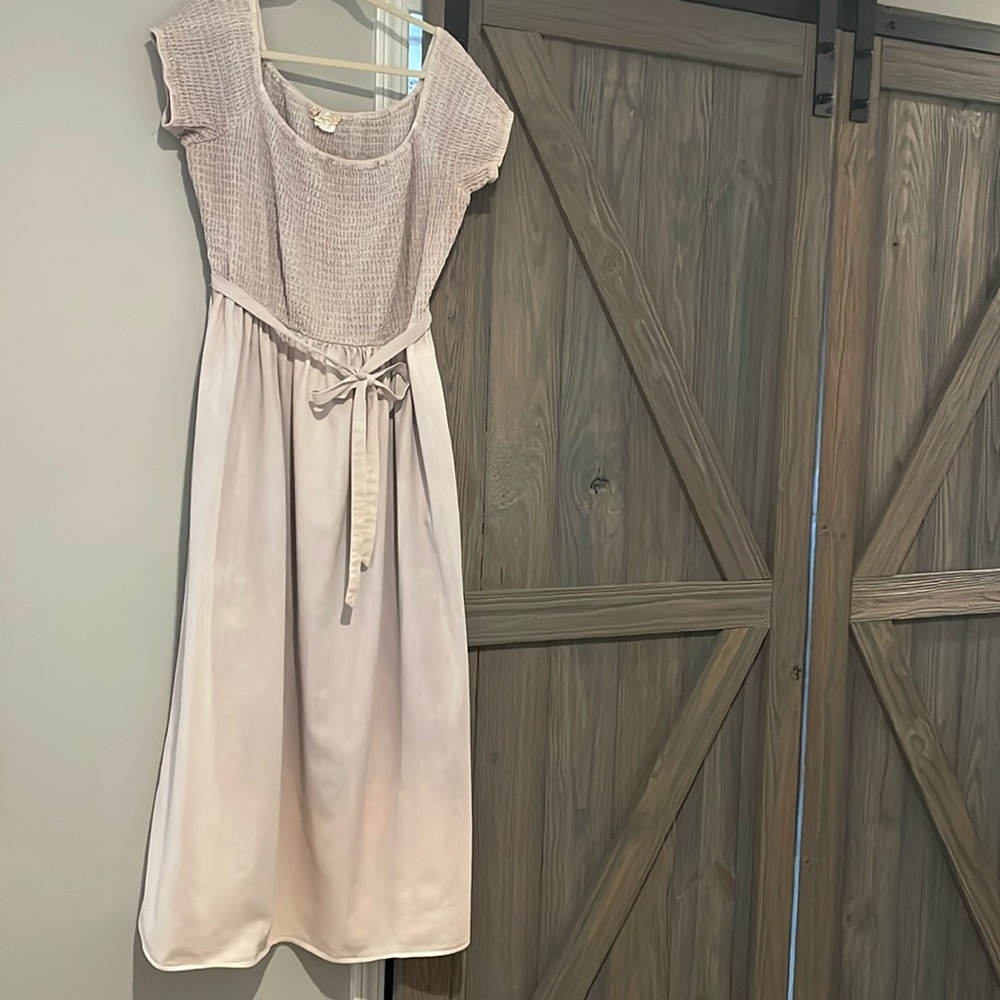 Vintage Bonnie Strauss Fade Runched Top Maxi Dress Size 14 Made in USA 🇺🇸